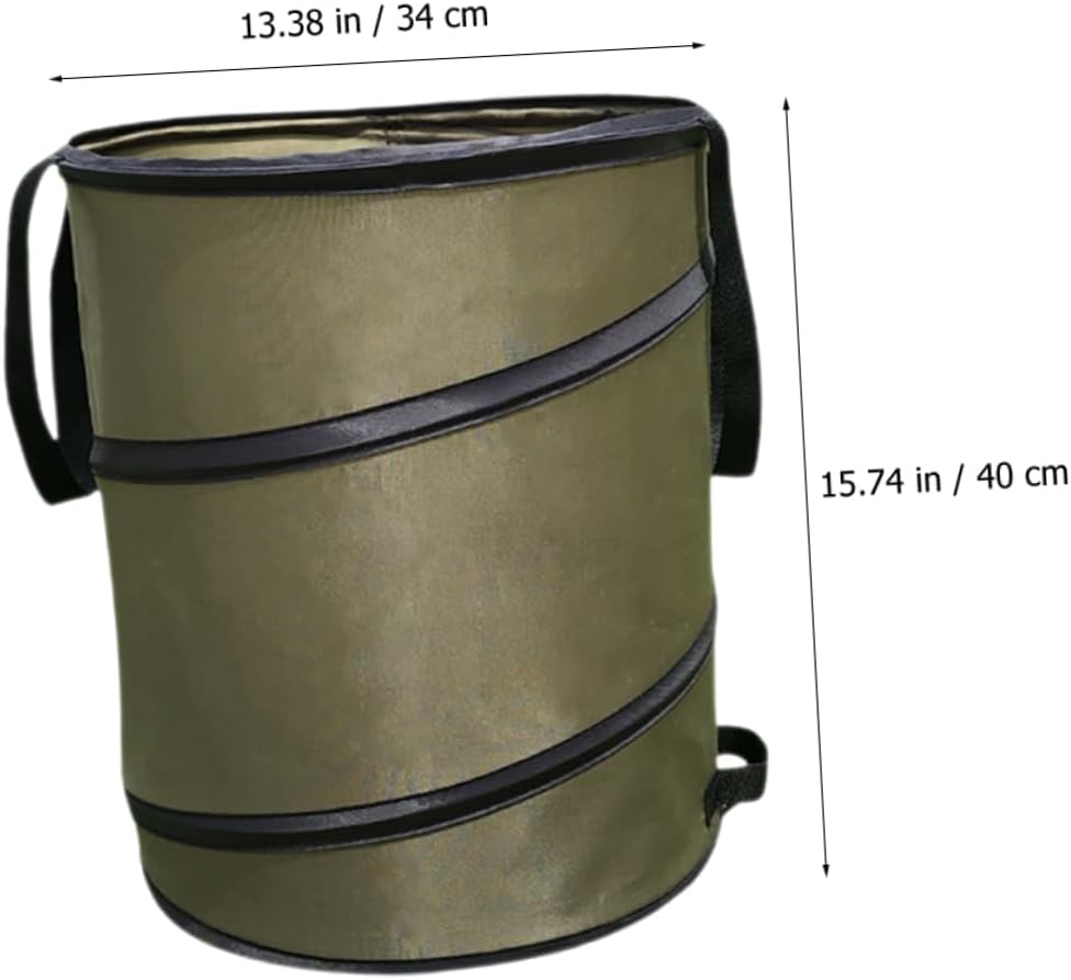 ibasenice 1set Folding Trash Can for Outdoor Use Portable Gardening Bucket for Camping and Leaf Collection Lightweight Oxford Cloth Waste Container