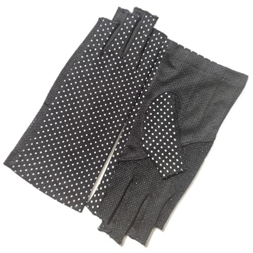Guantes sin dedos para mujer que evitan resbalones al usar pantallas