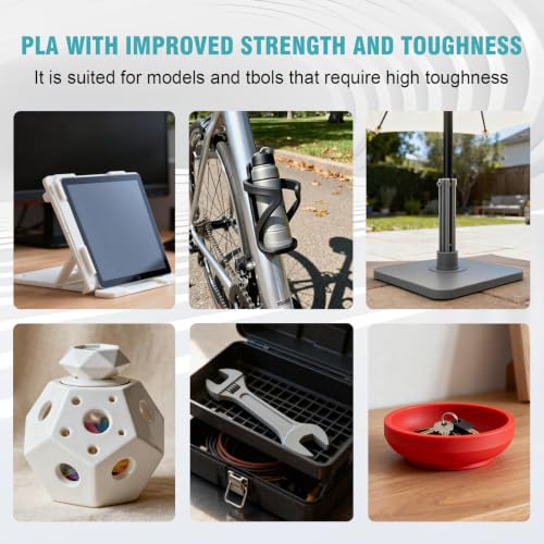 Image of 1.75mm PLA + Filament 8 Colors 250g 8 Pack, High Tough Low Warp 3D Printer Filament ±0.02mm for All FDM Printers