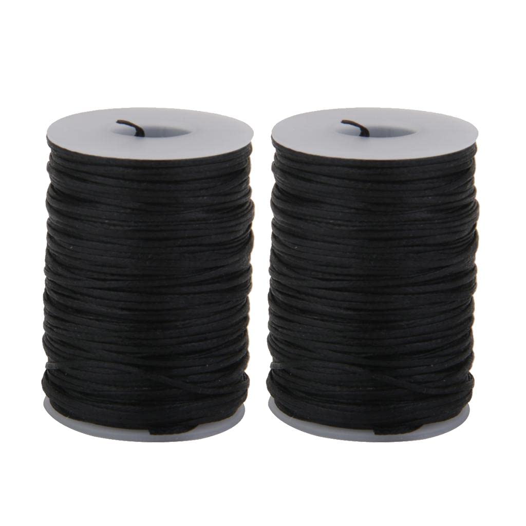 ATORSE 2 Roll 100M 1.2Mm Black Leather Flat Wax Thread Cord Stitching Sewing Craft DIY|Crafts|Leathercrafts|Leathercraft Tools|Other Leather Tools-image-18