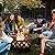 30 Inch Fire Pits for Outside with Grill Wood Burning Firepit Large Steel Firepit Bowl for Patio Backyard Garden Camping with Swivel BBQ Grill, Ash Plate,Spark Screen, Poker