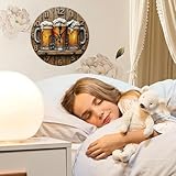 TZTTZT Rustic Beer Mugs Print Clock for Living Room Decor, Wall Clocks Battery Operated Silent Non Ticking 10 Inch, 2D Printing Decorative Modern Wall Clock for Bedroom Kitchen Office - Image 4