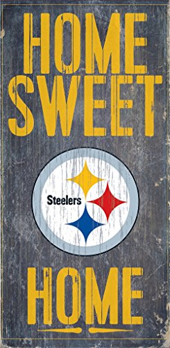 Pittsburgh Steelers 6''x12'' Wood Sign - Home Sweet Home