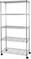 Estante aço cromado 5 prateleiras 75 x 35 x 155 cm - Duratec