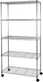 Estante aço cromado 5 prateleiras 75 x 35 x 155 cm - Duratec
