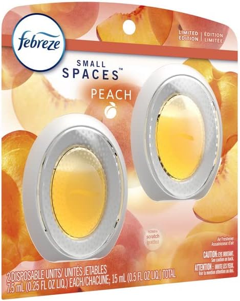 Small Spaces Air Freshener Peach, .25 fl oz, 2 Pk