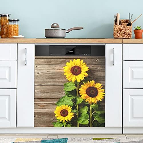 Fall Sunflowers Yellow Dishwasher Cover Waterproof