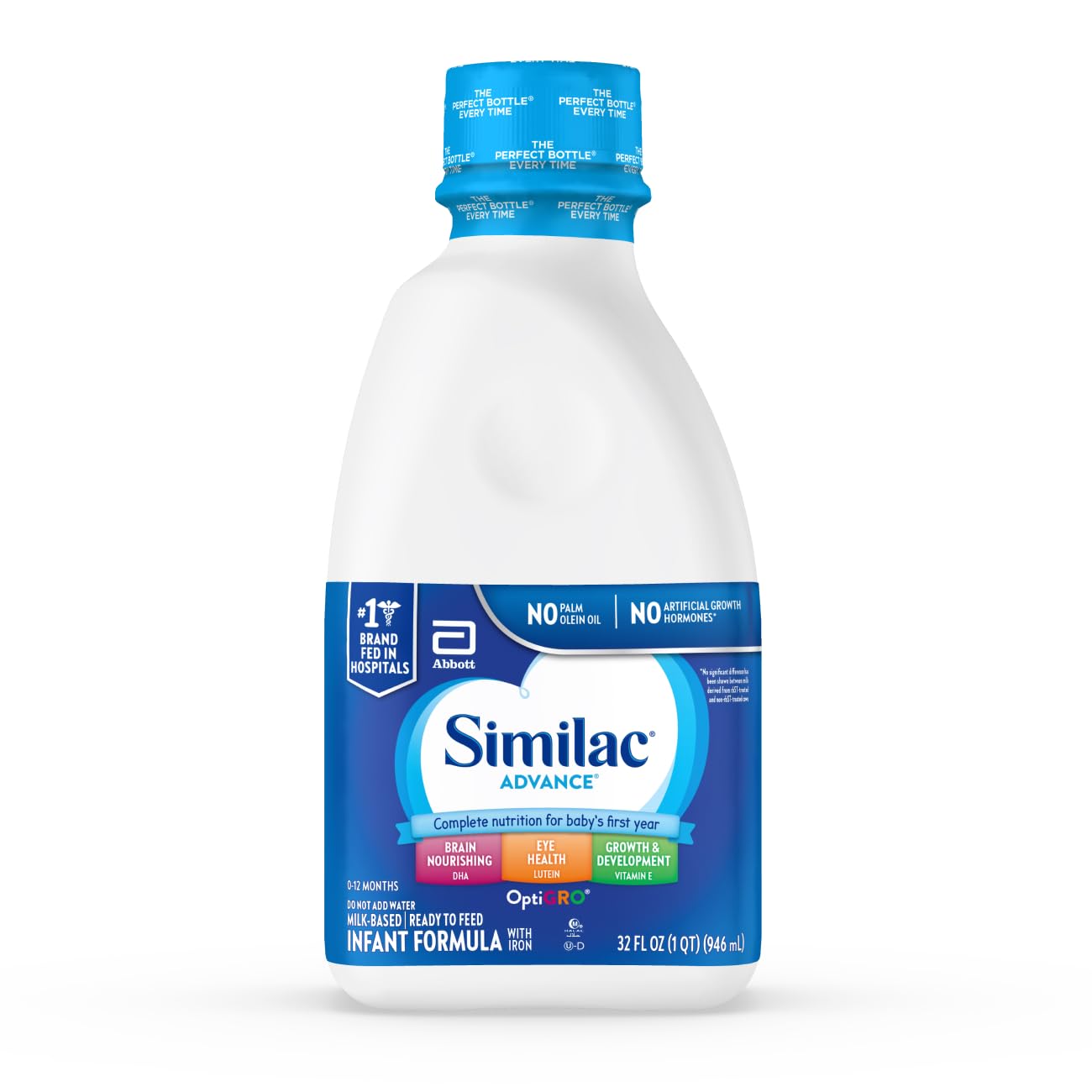 Similac Advance Infant Formula With Iron, Ready-to-Feed Baby Formula, 32-fl-oz Bottle