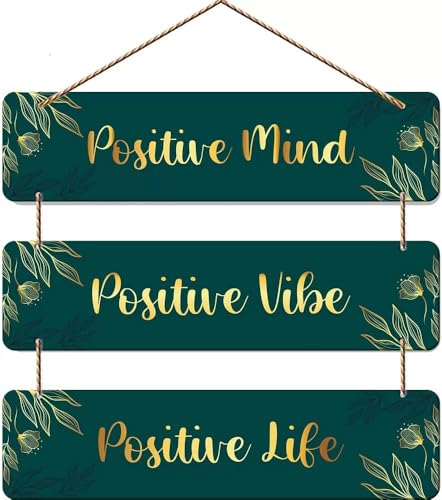 Image of Capio Art Wooden Wall Hanging Decoration Items for Home Decor | Mdf Art for Living Room & Bedroom | Decorative Item for Office & House | Gifts Modern Wood Hanger - Positive Mind