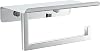 JQK Toilet Paper Holder Shelf Chrome, Bathroom Tissue Roll Holder with Phone Shelf, 5 Inch 304 Stainless Steel Tissue Paper Dispenser, Polished Chrome Wall Mount, TPH202-CH