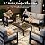 KHOLH 5 Piece Modern Aluminum Patio Furniture Set, Outdoor Patio Sectional Conversation Metal Seating Sets with Olefin Cushion and Coffee Table