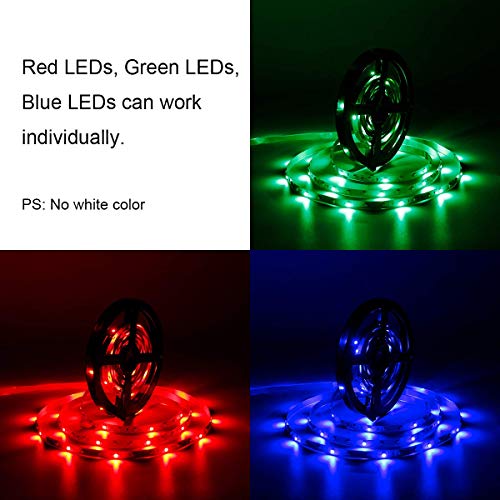 SUPERNIGHT LED Strip Light, 2835 SMD RGB Multi-Color Changing Lights, 16.4ft 300 LEDs Rope with IR Remote Controller, 12V Power Supply for Bedroom, TV-Back Lighting, Halloween, Christmas - Thumbnail 6