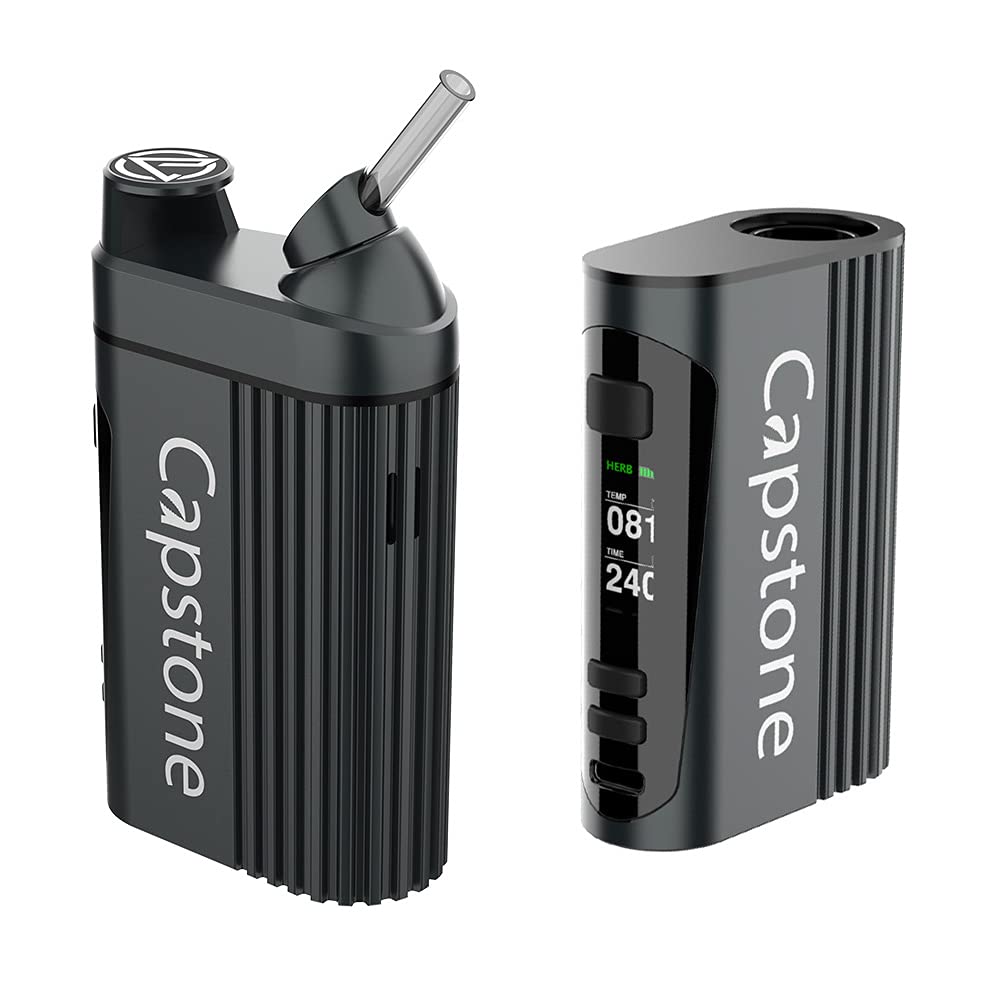 Capstone | Dry Herb Vaporizer & Wax Vape | 3D Surround Convection | 5000mAh - 120 Minutes Run Time | Charge (USB-C) During Using | 12 Seconds Preheating