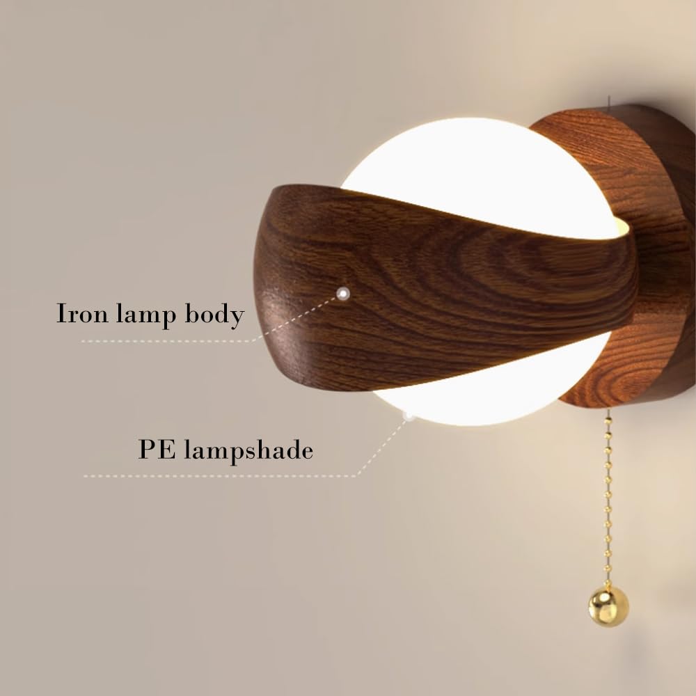 Miniaturowa lampka nocna, metalowa lampa z akrylowym kulistym kloszem, nowoczesna lampa LED - 5 W, 3 tryby kolorów, lampa schodowa, wyłącznik