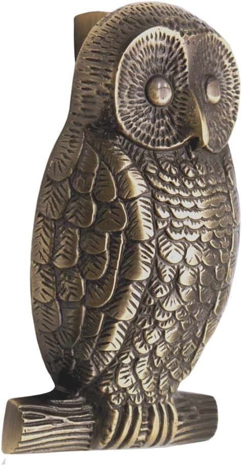 Shristy Hardware "Owl Brass Door Knocker for Door Front - Exterior for Home Brass Door Knocker - (Pack of 1 Antique Brass Finish)