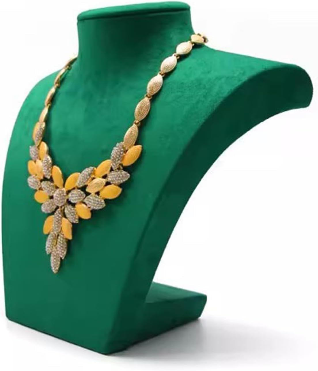 Jewelry Display Stand Jewelry Display Bust Velvet Necklace Jewelry Display Bust Stand 3-Dimensional Freestanding Pendant Chain Chokers Lockets Holder Storage Organizer - Green Necklace ring bracelet