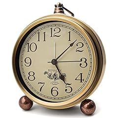 Vintage Analog Clock, 5 . 2 inch Super Silent Clock,Battery Operated Alarm Clock for Bedrooms Desk