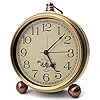 Vintage analog clock52 inch super silent clockbattery operated alarm clock for bedrooms desk travel and room decor  urban country home decor