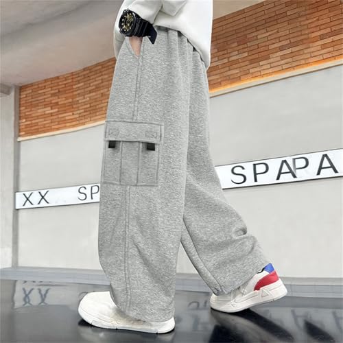 Baggy Cargo Sweatpants for Boy Girls 2025 Fashion Elastic High Wait Joggers Lounge Cozy Straight Athletic Gym Pants2