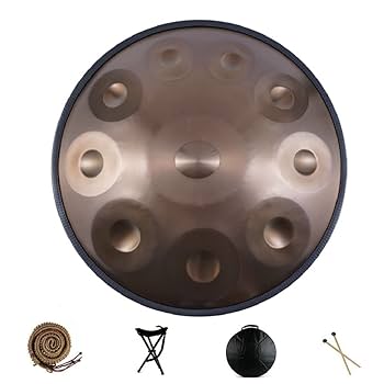 未使用◎handpan 432Hz 10ノート スチールドラム ハンドドラム Amazon | ハンドパン スチールドラム 10音 22インチ ハンド