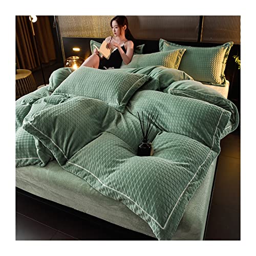Couverture de lit TFBHL drap de lit en velours et parure d'hiver 4 pièces