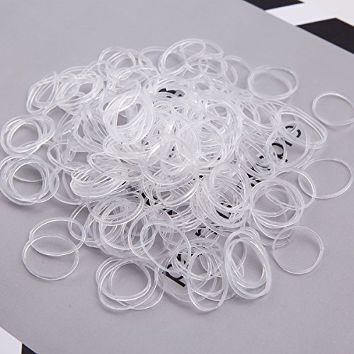 3200 PCS Baby Girl's Kids Clear Hair Holder Hair Ties Elastic Rubber Bands Hair Bands Hair Elastics Toddler No Crease Ponytail Holder Tiny Soft Rubber Bands