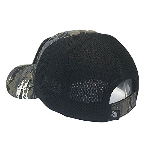 The Hat Jungle USA American Flag Patch Tactical Hat Mesh Back Adjustable Baseball Cap,Black Camo - Thumbnail 2