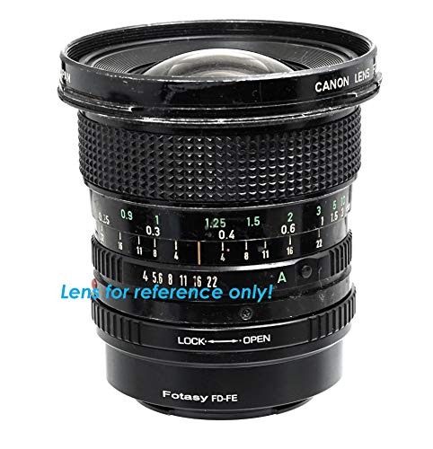 Adaptador Fotasy FD a Montura E, compatible con lentes Canon FD para cámaras Sony a7, a7R, a7s II III IV, a9, a7c, Alpha 1, a6600, a6500, a6400, a6300, a6100, a6000, a5100, a5000, a3500, ZV-E10 miniatura 2