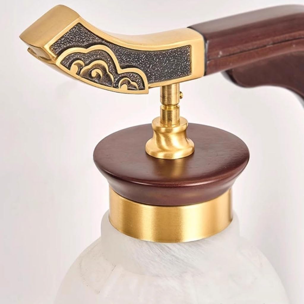 Lampa biurkowa chiński styl sypialnia nocna atmosfera stół herbaciarnia retro lite drewno dekoracyjne światło