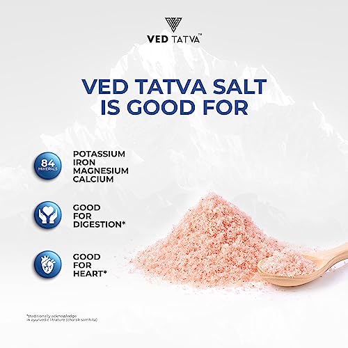 Image of VED TATVA Organic Himalayan Pink Rock Salt 1kg - Pack of 10