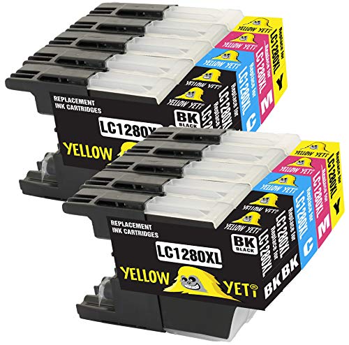 Yellow Yeti Reemplazo para Brother LC1280XL LC1240XL 10 Cartuchos de Tinta compatibles con Brother MFC-J430W MFC-J5910DW MFC-J6510DW MFC-J6910DW MFC-J825DW MFC-J625DW DCP-J925DW DCP-J725DW DCP-J525W