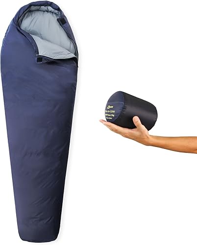 Litume Saco de dormir ultra compacto de plumón para 3 estaciones, saco de dormir de 700 rellenos para 3 estaciones, ultra ligero, compacto y