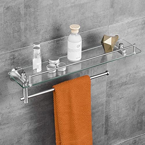 Racks de serviette avec étagère en verre pour optimiser le rangement bain