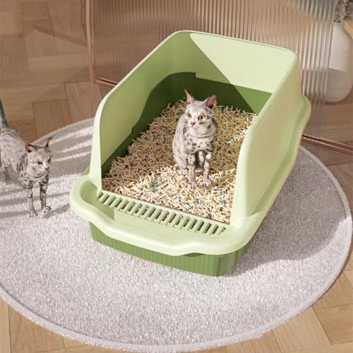 Arenero para gatos plástico con scoop y paredes altas miniatura 6