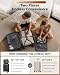Kono Suitcase Set of 2, Lightweight Cabin Suitcase with Small Travel Case, Hard Shell PP Carry On Luggage for Short Trips, TSA Lock, Spinner Wheels & YKK Zips, Black
