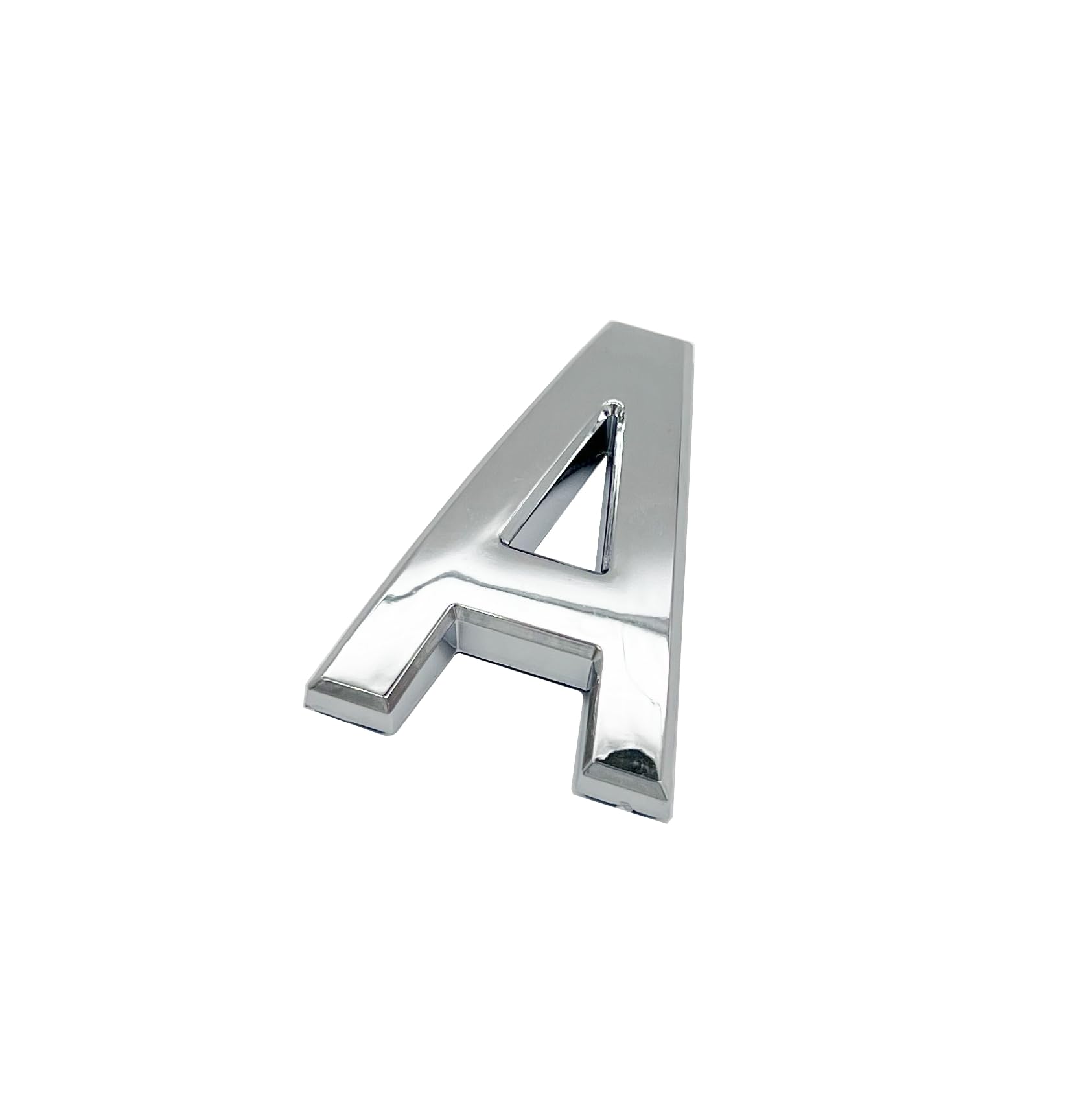 NanTun 3D Silver House Numbers Mailbox Letter A Self-Adhesive 2 Inch Stickers for Doors and Mailboxes Hotel Room Apartment Office Cars Trucks — image 1