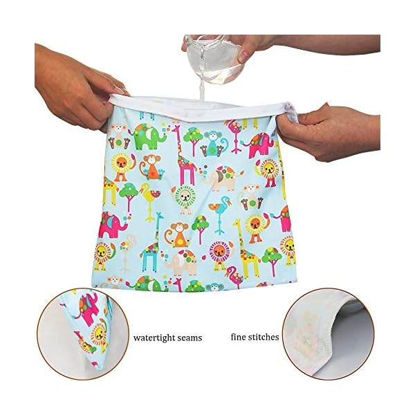 iZiv Baby Wasserdichte Wiederverwendbare Wet Dry Bag, Wickeltasche, Neoprenanzug-Tasche, Wasserdichte Waschbare Hängende… – Bild 7