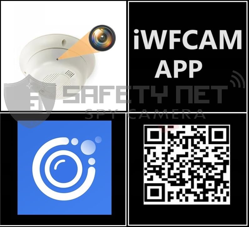 Image of SAFETYNET 1080P Full HD WiFi Security Camera | 24 /7 Continuous Power | iWFCam App Live View | Motion Detection | Loop Recording | Mobile & PC Monitoring (Smoke Detector)
