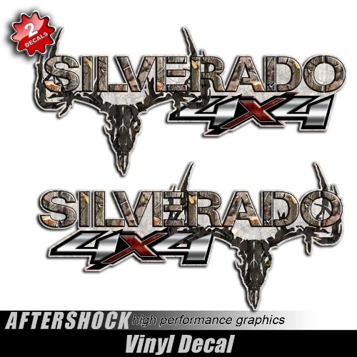 Silverado Truck 4x4 Camouflage Skull Hunting Decal Set