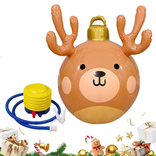 Decoración de Alce Inflable Gigante – de Vacaciones al Aire Libre Impermeable, Bolas inflables | Decoración estacional para reuniones de Festivales, Eventos, Celebraciones, Patio,