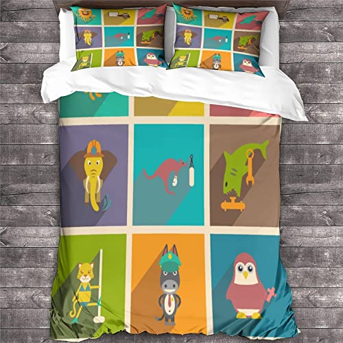 Parure de lit 3D dessin animé housse de couette 220x240 microfibre pour garçon et fille - 4