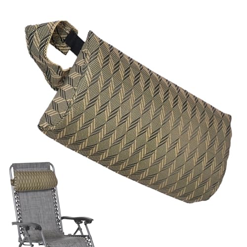 Weqizuerqi 35 x 15 x 6 cm, cojín cervical para tumbonas, cojín con banda elástica para sillas, cojín cervical ajustable en altura para sillón de relax