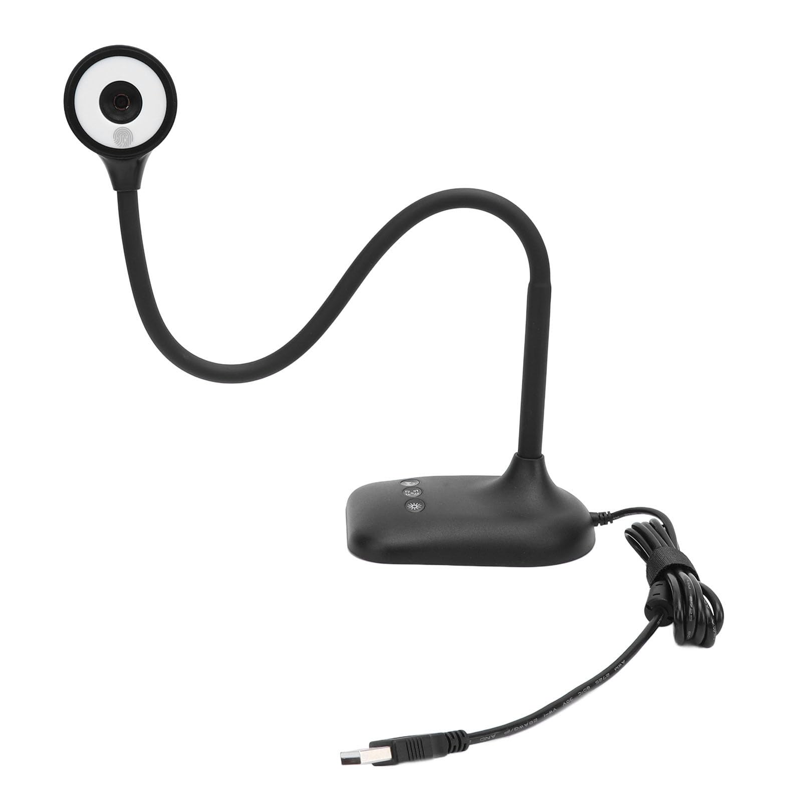 USB Flexible Webcam, 5MP Document Camera with Autofocus, LED Lights, Image Invert Function, USB Webcam Visualizer with LED Light for Remote Work Teaching