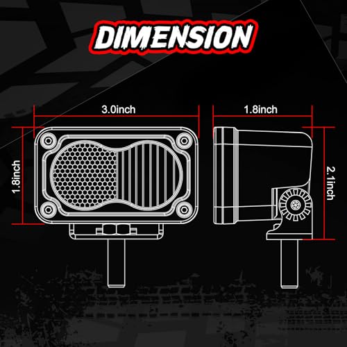 Image of 2Pcs LED Pod Light 3 inch Off Road Driving Reverse Light Bar | Mini LED Pods Cube Ditch Lights Bumper Backup Work Auxiliary Lights for Truck Offroad ATV UTV SUV Motorcycle Boat