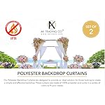 AK TRADING CO. 10 feet x 10 feet Polyester Backdrop Drapes Curtains Panels with Rod Pockets - Wedding Ceremony Party Home Window Decorations - RED (DRAPE-5x10-RED) - Image 3