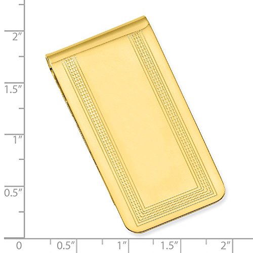 Sonia Jewels Gold-Plated with Engravable Area Slim Business Credit Card Holder Money Clip - 50mm x 25mm3