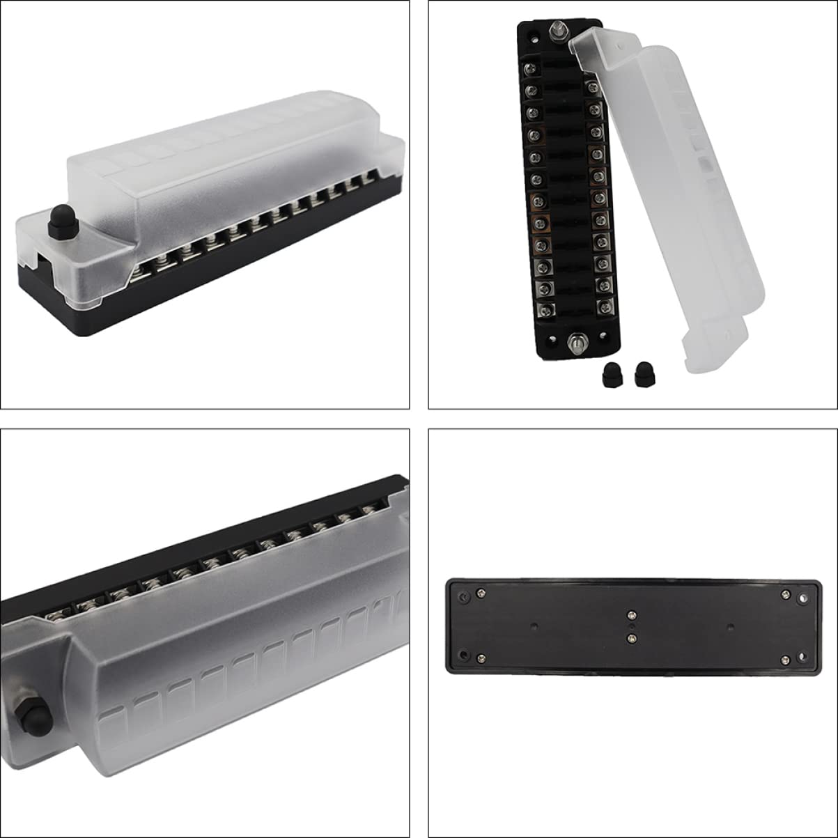 Ciieeo 1 Set Fusibili per Auto e Barca Box Fusibili Vie Design Compatibile con Veicoli e Navi Include e Viti Installazione