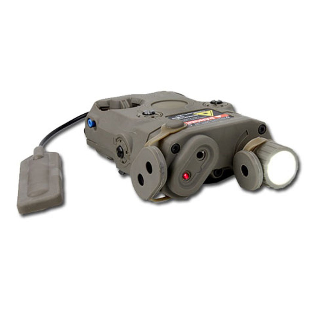 FMA AN/PEQ15 Laser + Torcia 250L Softair (Tan) Combinato Torcia E Laser per Fucili Softair M4