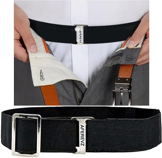 Advanced Tucker Shirt Stay Tuck in Belt For Men And Women | 1-Inch Wide, Aluminum Buckle, Adjustable Waist Size | Designed to Keep Shirt Tucked All Day | Perfect for Work & Casual Wear