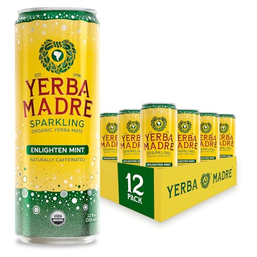 Yerba Madre Organic Sparkling Yerba Mate, Enlighten Mint, 11